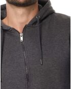 Sweat Elnath zippé gris fonce