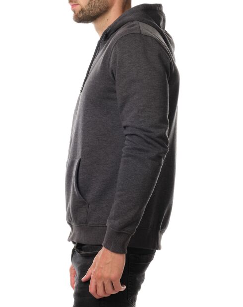 Sweat Elnath zippé gris fonce