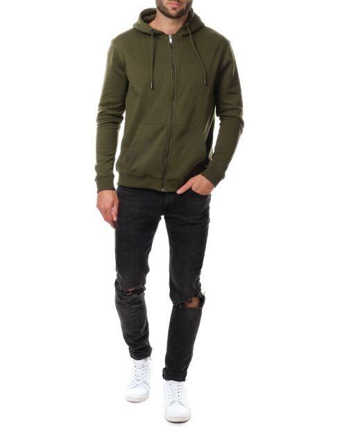 Sweat Elnath zippé kaki