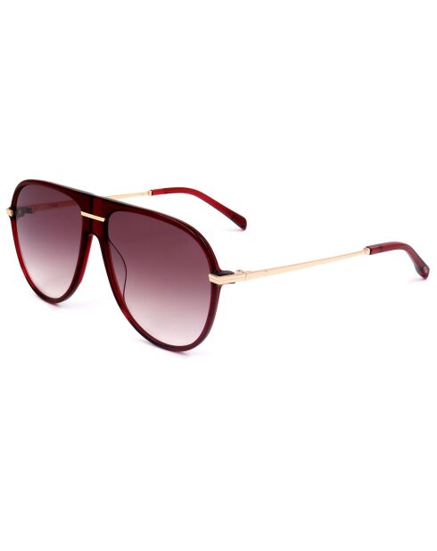 Lunettes de soleil Femme cristal bordeaux