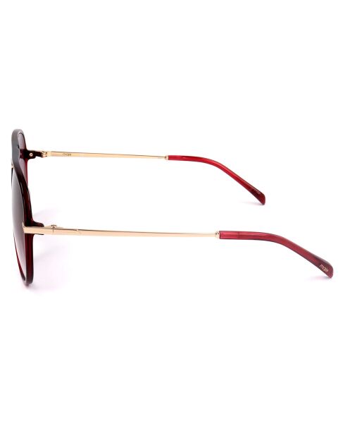 Lunettes de soleil Femme cristal bordeaux