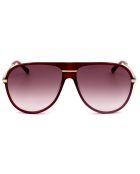 Lunettes de soleil Femme cristal bordeaux