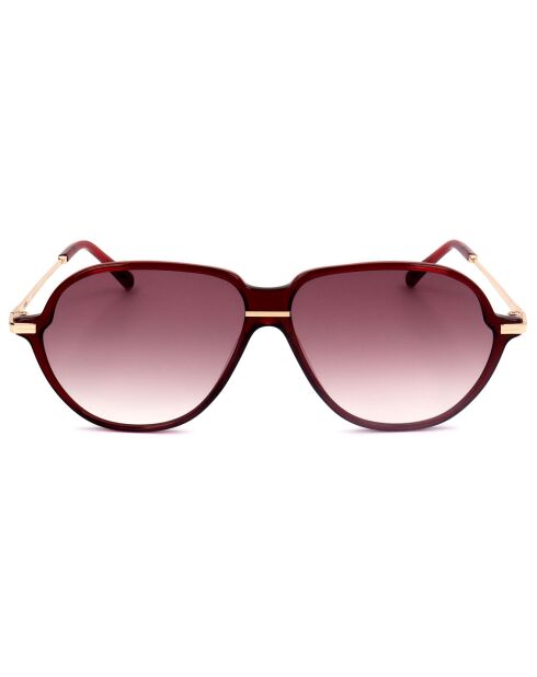 Lunettes de soleil Femme bordeaux
