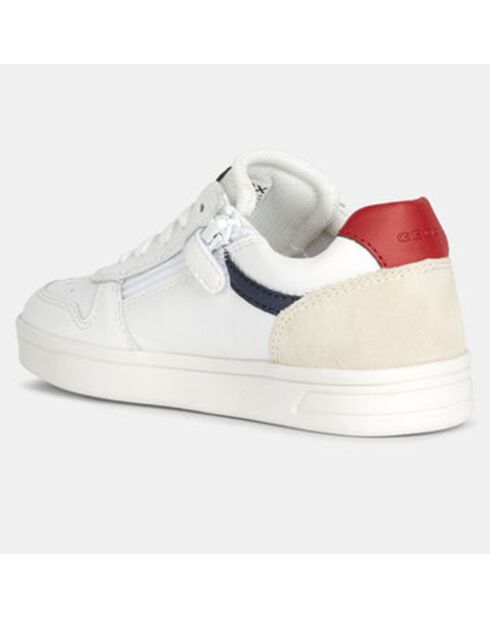 Djrock Sneakers aus Leder und Textil in Weiß/Blau