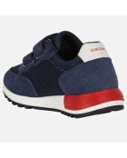 Sneakers en Cuir & Textile Alben bleu/rouge