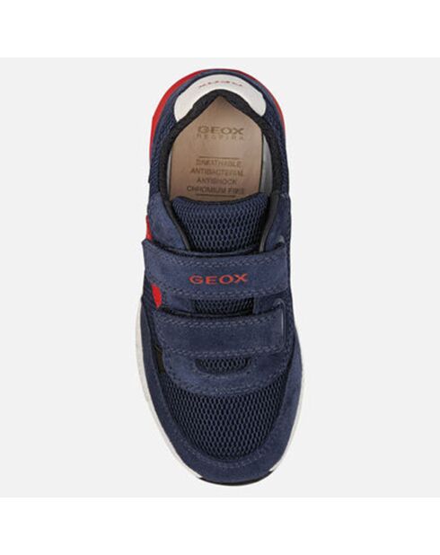 Sneakers Album aus Leder und Textil in Blau/Rot