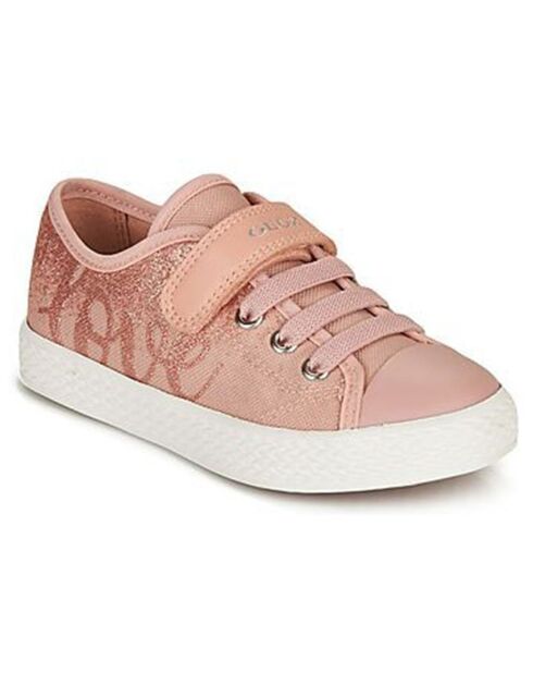 Sneakers en Toile Ciak à paillettes roses