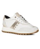 Weiße Tabelya Sneakers aus Leder und Textil