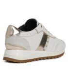 Weiße Tabelya Sneakers aus Leder und Textil