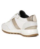 Weiße Tabelya Sneakers aus Leder und Textil