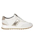 Weiße Tabelya Sneakers aus Leder und Textil