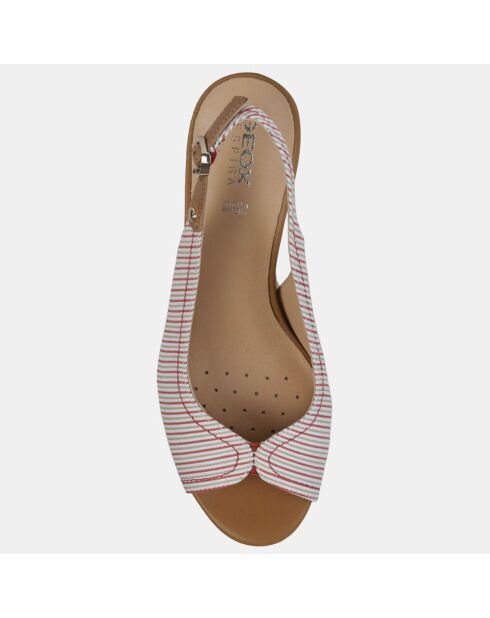 Rode Soleil sandalen met sleehak - Hak 7 cm