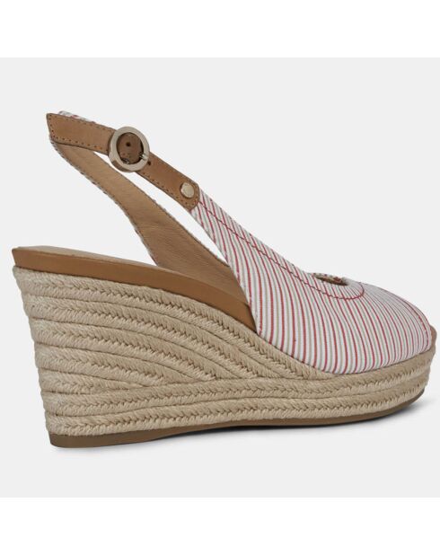 Rode Soleil sandalen met sleehak - Hak 7 cm