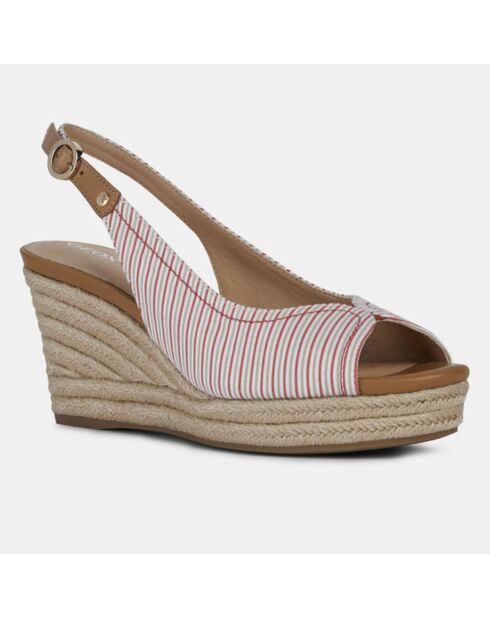 Rode Soleil sandalen met sleehak - Hak 7 cm