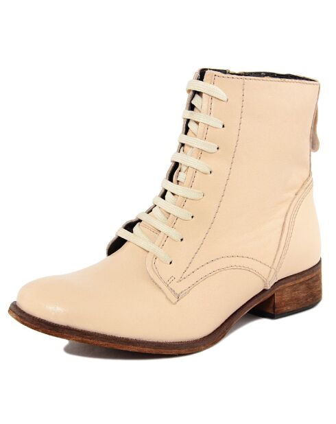 Boots en Cuir Baila beiges