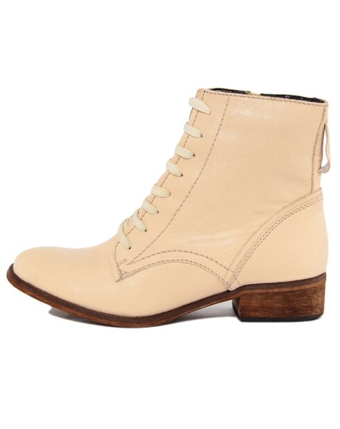 Boots en Cuir Baila beiges