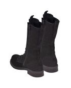 Bottes en Velours de Cuir Emily noires