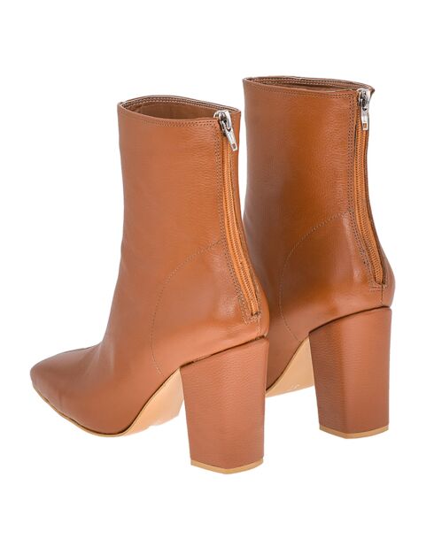 Braune Lederstiefel Karla - 9 cm Absatz