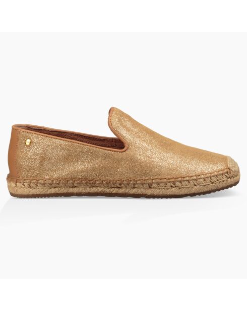 Espadrilles en Velours de Cuir Sandrinne II dorés