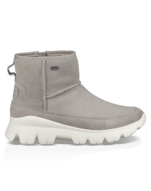 Boots en Velours de Cuir imperméable Palomar gris clair