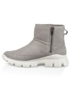 Boots en Velours de Cuir imperméable Palomar gris clair