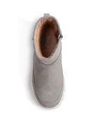 Boots en Velours de Cuir imperméable Palomar gris clair