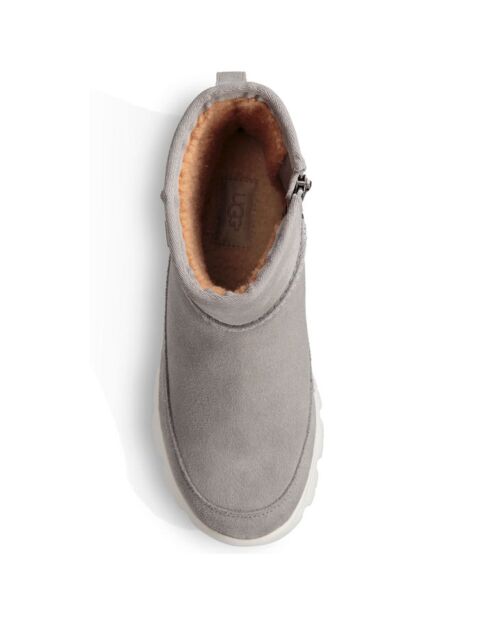 Boots en Velours de Cuir imperméable Palomar gris clair