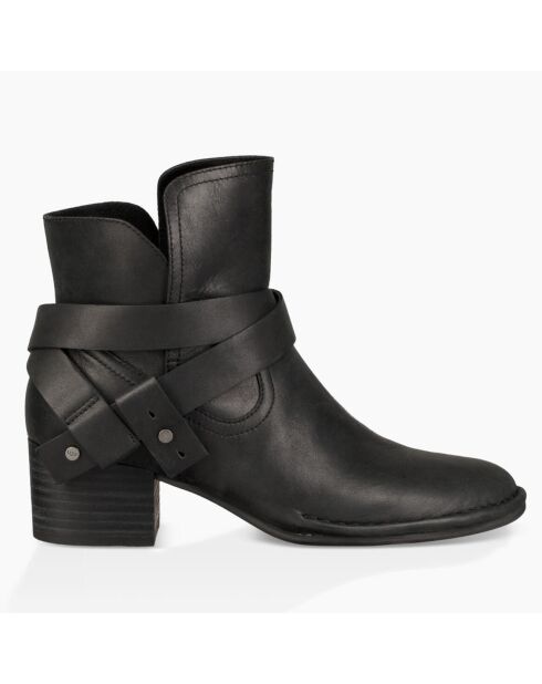 Bottines en Cuir Elysian noires - Talon 5 cm