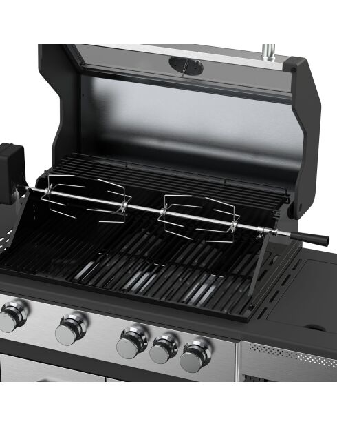 Rotisserie-Set, 85 cm, schwarz/grau