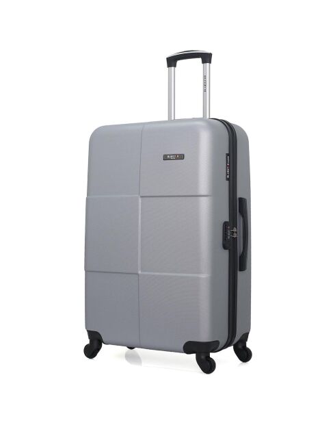 Miami Reisekoffer mit vier Rädern, mit einem Rad, 65 cm, mittelgroß, grau