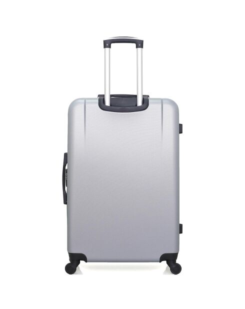 Miami Reisekoffer mit vier Rädern, mit einem Rad, 65 cm, mittelgroß, grau