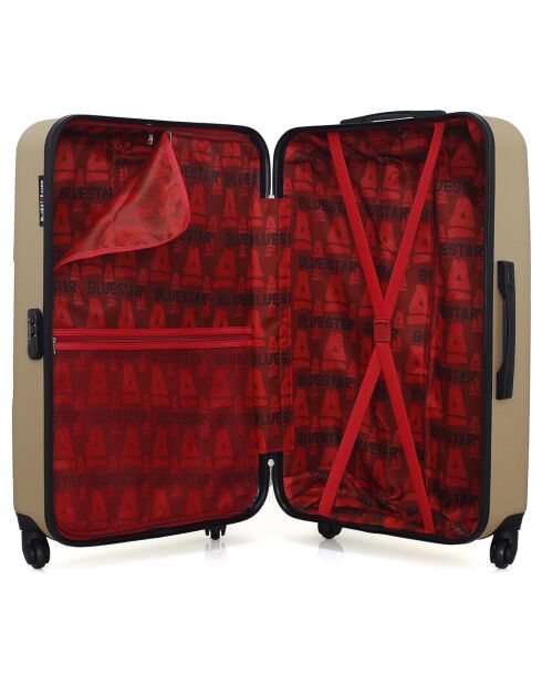 Miami 4-Rad-Kabinenkoffer mit Einrad 55 cm beige