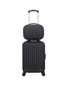 Valise Cabine 4 roues simples 50 cm & Vanity Volga-H noirs
