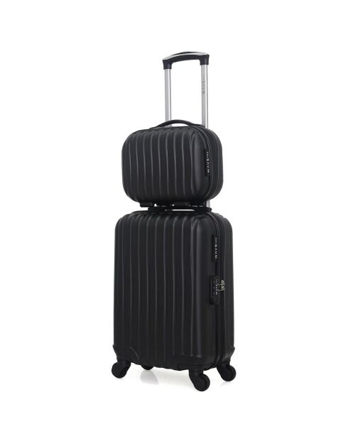 Valise Cabine 4 roues simples 50 cm & Vanity Volga-H noirs