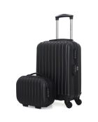 Valise Cabine 4 roues simples 50 cm & Vanity Volga-H noirs