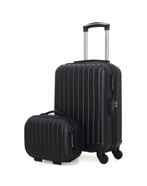 Valise Cabine 4 roues simples 50 cm & Vanity Volga-H noirs