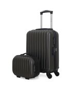 Valise Cabine 4 roues simples 50 cm & Vanity Volga-H gris foncé