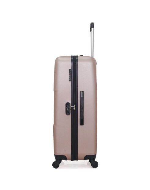 Valise Long Séjour 4 roues simples Miami 75 cm rose doré