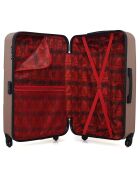 Valise Long Séjour 4 roues simples Miami 75 cm rose doré