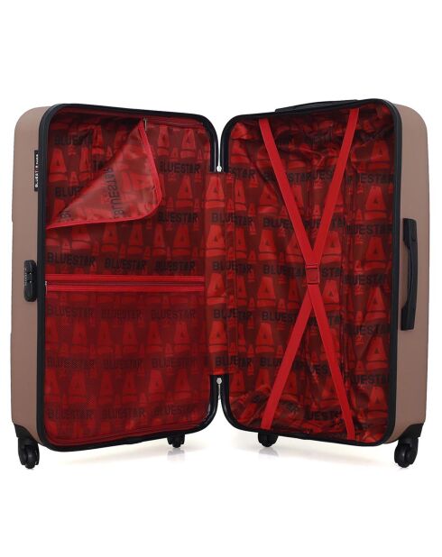 Valise Long Séjour 4 roues simples Miami 75 cm rose doré