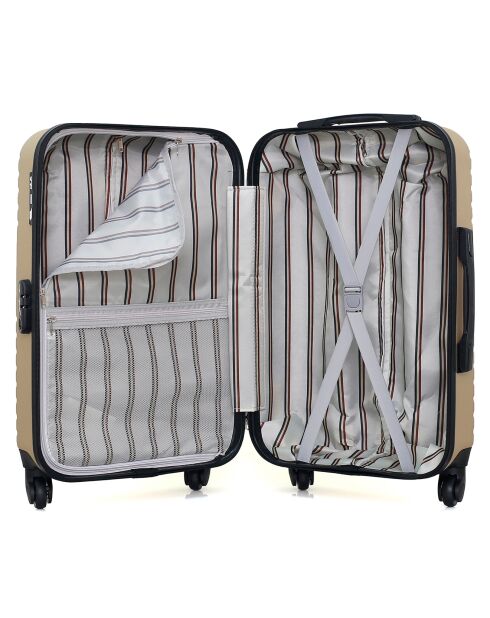 Fred Mittelgroßer Reisekoffer mit 4 Rädern, 65 cm, beige