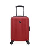 Valise Cabine 4 roues simples Dale 55 cm rouge bordeaux