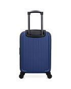 Valise Cabine 4 roues simples Dale 55 cm bleu marine