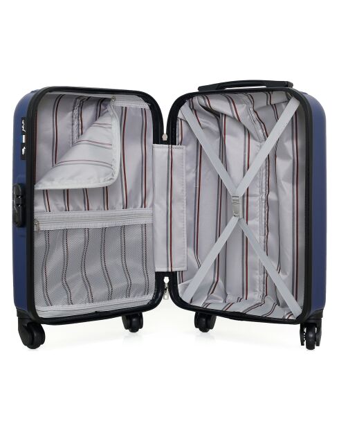 Valise Cabine 4 roues simples Dale 55 cm bleu marine