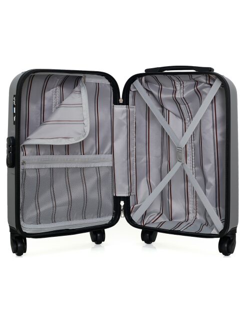 Dale 4-Rad-Kabinenkoffer mit Einrad 55 cm, silberfarben