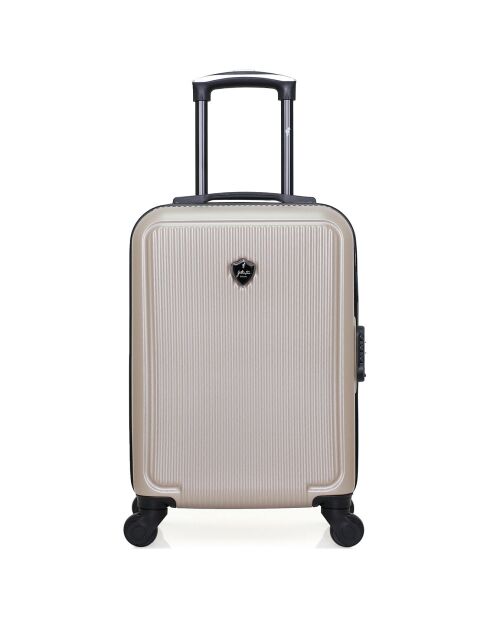 Valise Cabine 4 roues simples Dale 55 cm dorée