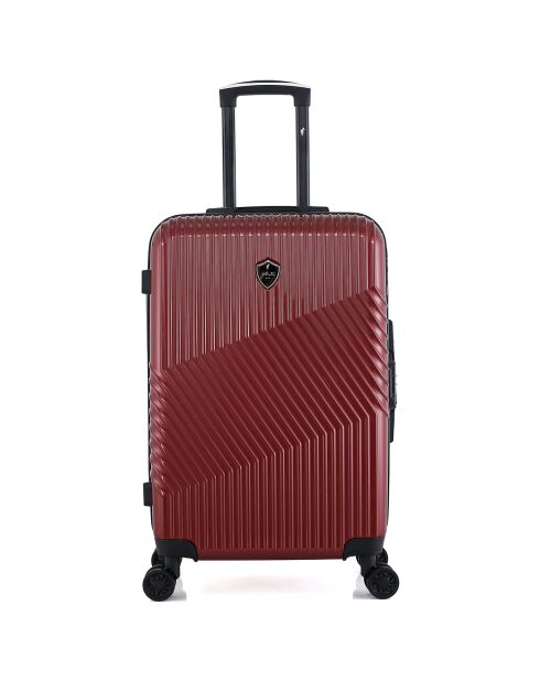 Peter Mittelgroßer Reisekoffer mit 4 Rädern 65 cm burgunderrot