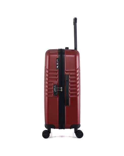 Peter Mittelgroßer Reisekoffer mit 4 Rädern 65 cm burgunderrot