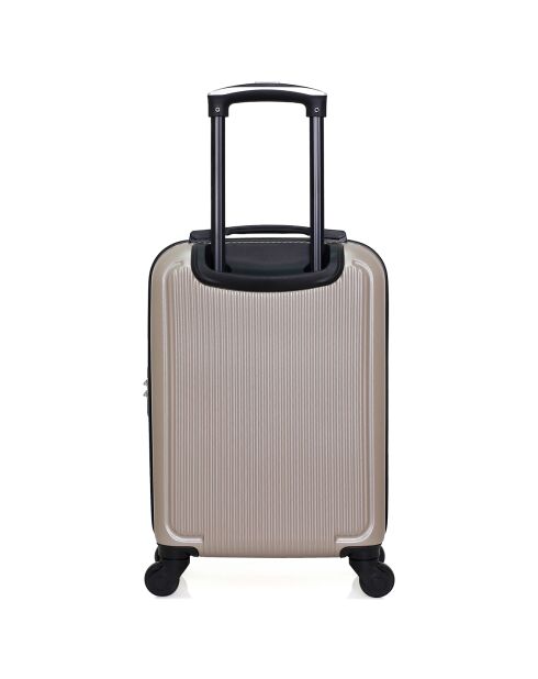 Valise Cabine 4 roues simples Dale 55 cm dorée