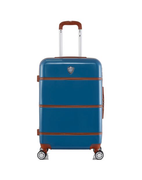 Valise Moyen Séjour 4 roues doubles Walter 65 cm bleu marine